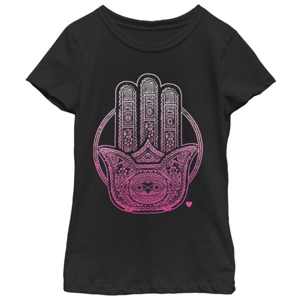 Girl_s CHIN UP Henna Hamsa T-Shirt