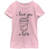 Girl_s CHIN UP I Love You a Latte Cup T-Shirt