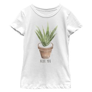 Girl_s CHIN UP Valentine_s Day Aloe You T-Shirt