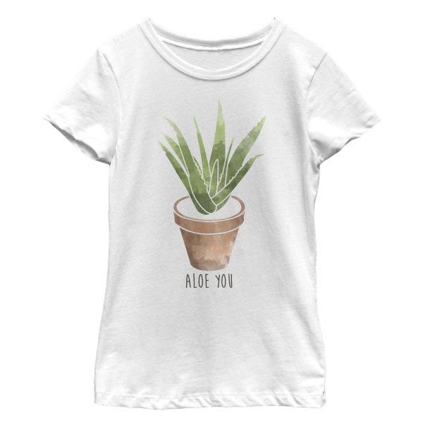 Girl_s CHIN UP Valentine_s Day Aloe You T-Shirt