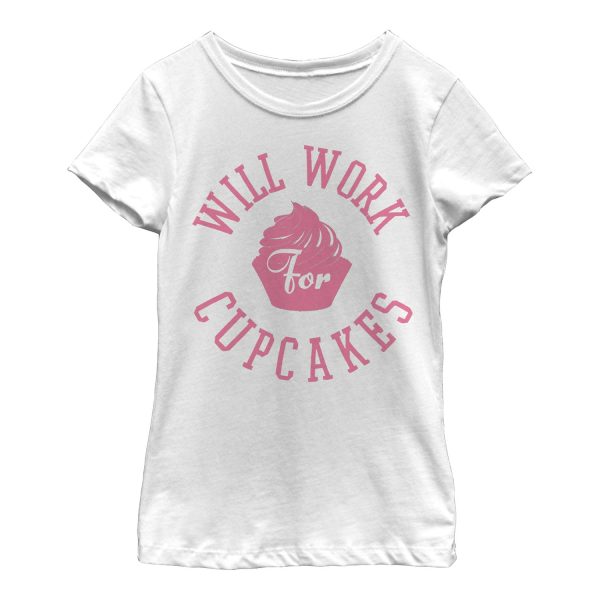 Girl_s CHIN UP Will Work for Cupcakes T-Shirt