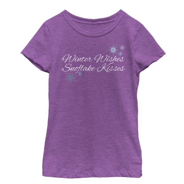 Girl_s CHIN UP Winter Wishes & Snowflake Kisses T-Shirt