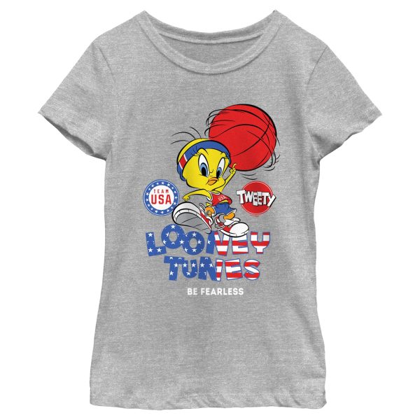 Girl_s Looney Tunes Tweety Be Fearless T-Shirt