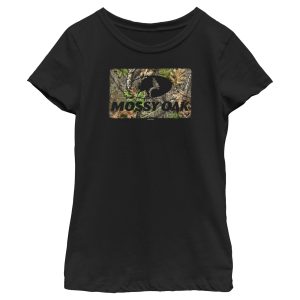 Girl_s Mossy Oak Black In the Woods Logo T-Shirt