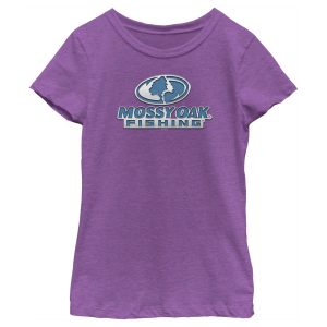 Girl_s Mossy Oak Blue Fishing Logo T-Shirt