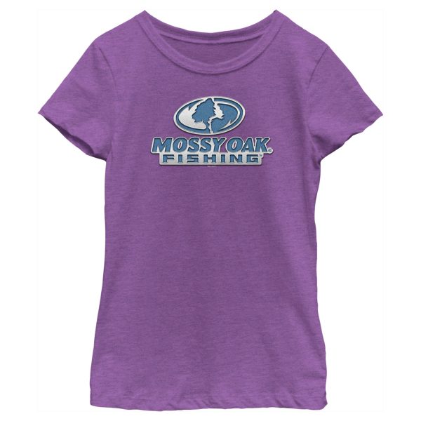 Girl_s Mossy Oak Blue Fishing Logo T-Shirt