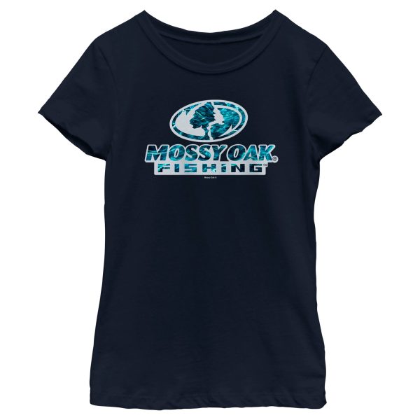 Girl_s Mossy Oak Blue Water Bold Logo T-Shirt