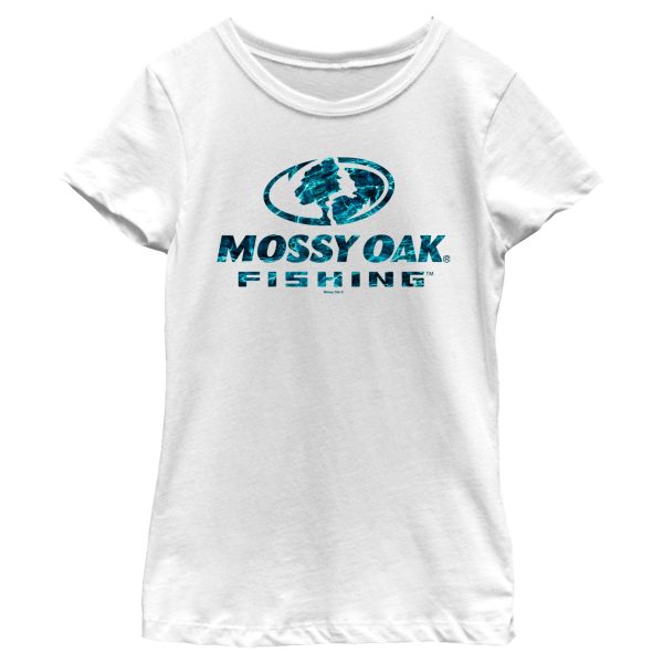 Girl_s Mossy Oak Blue Water Fishing Logo T-Shirt