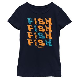 Girl_s Mossy Oak Fish Text Stack T-Shirt