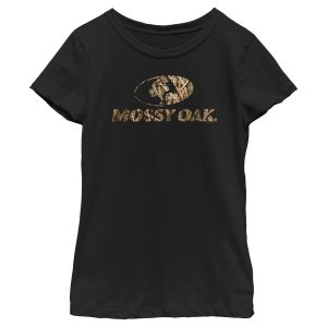 Girl_s Mossy Oak Grass Blades Filled Logo T-Shirt