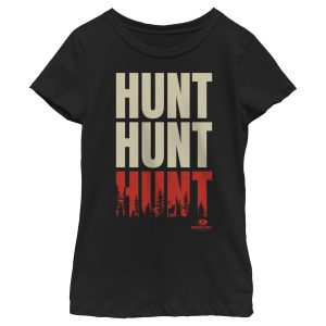 Girl_s Mossy Oak Hunt Text Stack T-Shirt