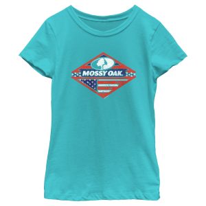 Girl_s Mossy Oak Patriotic Forest Logo T-Shirt