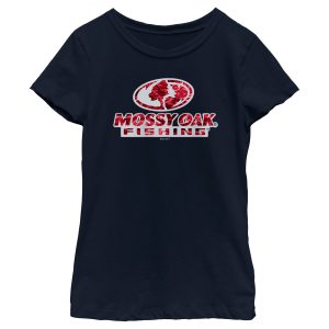 Girl_s Mossy Oak Red Water Bold Logo T-Shirt