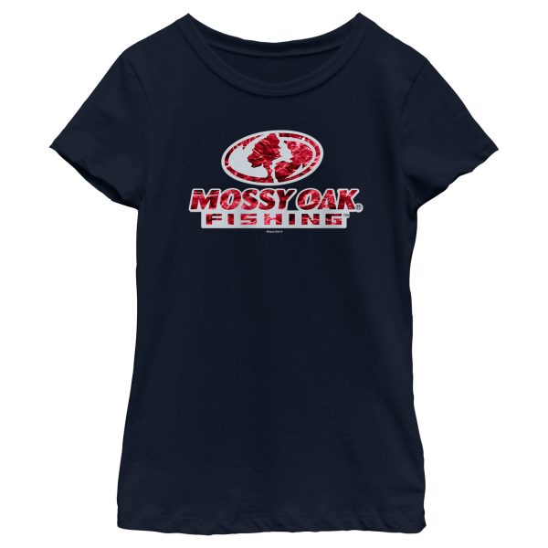 Girl_s Mossy Oak Red Water Bold Logo T-Shirt