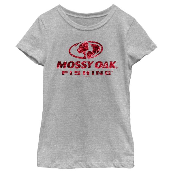 Girl_s Mossy Oak Red Water Fishing Logo T-Shirt