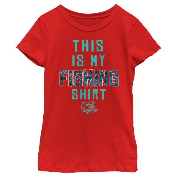 Girl_s Mossy Oak This Is My Fishing Shirt Aqua Logo T-Shirt