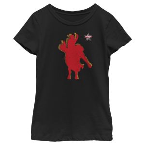 Girl_s Professional Bull Riders Red Cowboy Silhouette T-Shirt