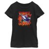 Girl_s Professional Bull Riders Toughest Sport on Dirt Paint Splatter T-Shirt