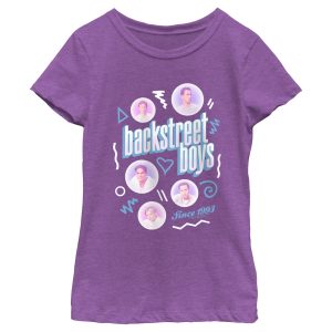 Girl’s Backstreet Boys Bubble Icons Doodle T-Shirt