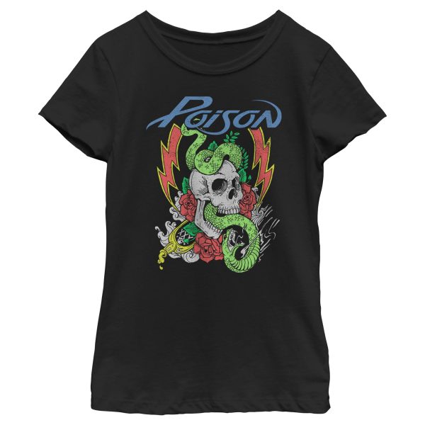 Girl’s Poison Skull and Snake T-Shirt