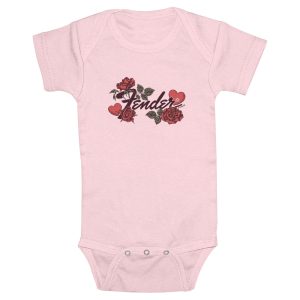 Infant’s Fender Valentine Hearts and Roses Logo Onesie