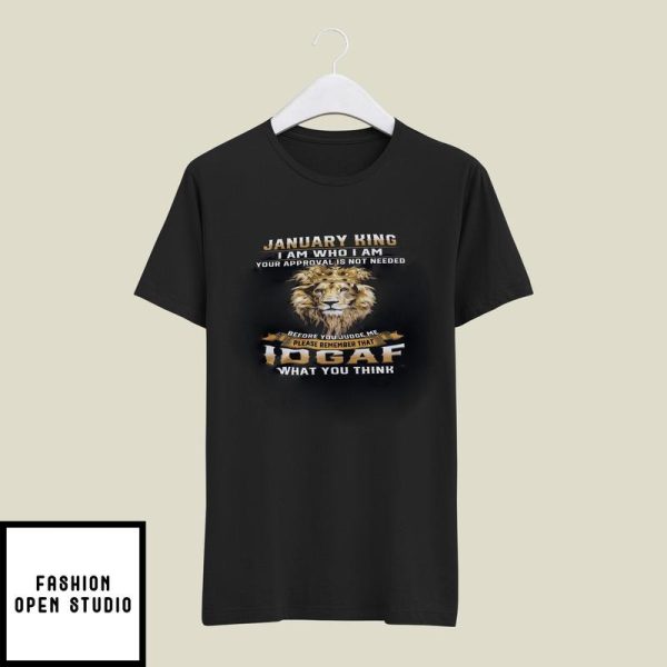 January King I Am Who I Am Your Approval Is Not Needed T-Shirt Lion T-Shirt