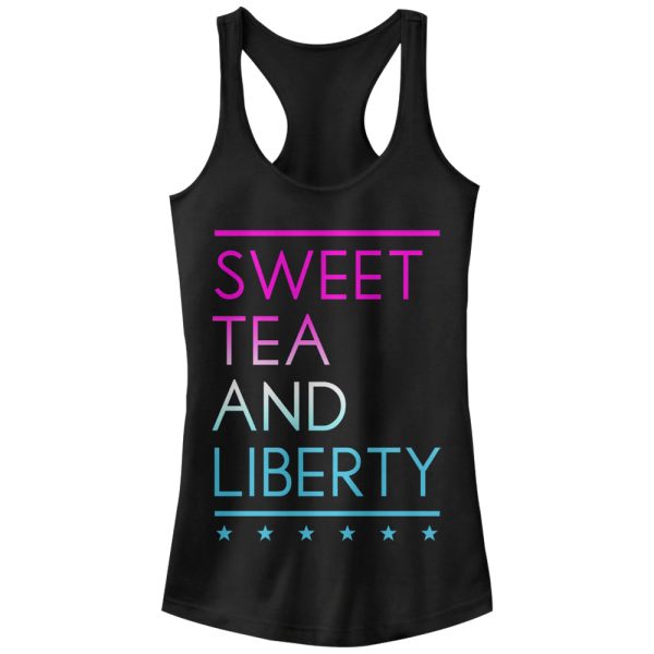 Junior_s CHIN UP 4th of July Sweet Tea and Liberty Racerback Tank Top