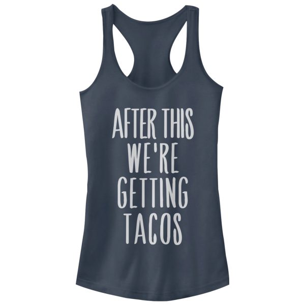 Junior_s CHIN UP After Tacos Racerback Tank Top