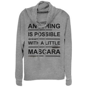 Junior_s CHIN UP Anything Possible with Mascara Cowl Neck Sweatshirt