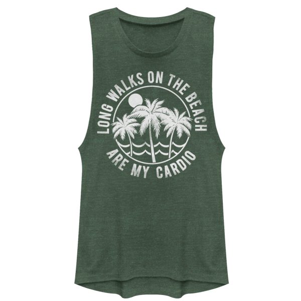 Junior_s CHIN UP Beach Walks Are My Cardio Festival Muscle Tee