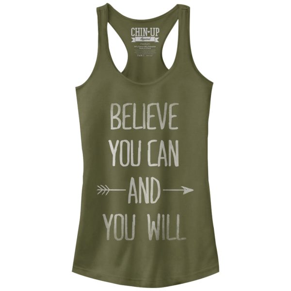 Junior_s CHIN UP Believe You Can and You Will Racerback Tank Top