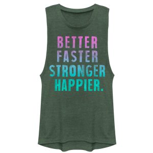 Junior_s CHIN UP Better Faster Stronger Happier Festival Muscle Tee