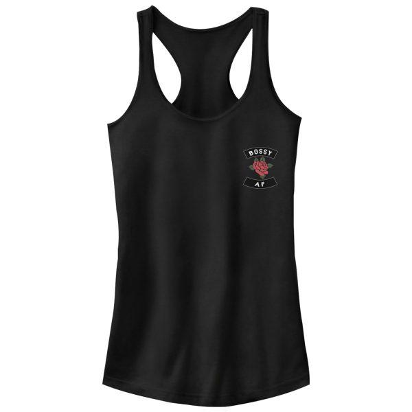 Junior_s CHIN UP Bossy AF Rose Racerback Tank Top