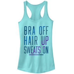 Junior_s CHIN UP Bra Off Hair Up Racerback Tank Top