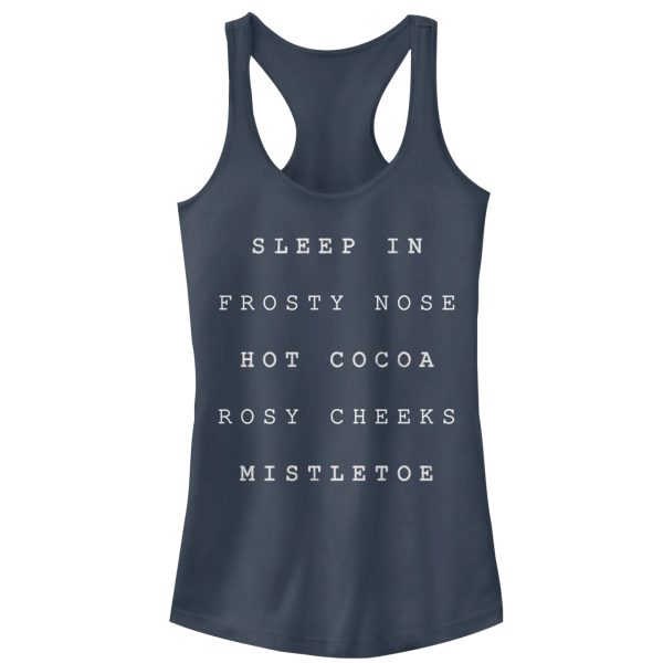 Junior_s CHIN UP Christmas Cozy Checklist Racerback Tank Top