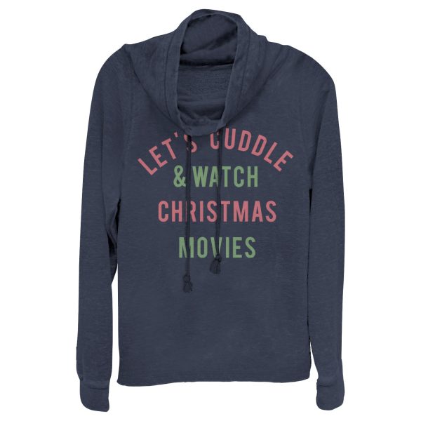 Junior_s CHIN UP Christmas Cuddles & Movies Cowl Neck Sweatshirt