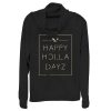 Junior_s CHIN UP Christmas Happy Holla Dayz Cowl Neck Sweatshirt