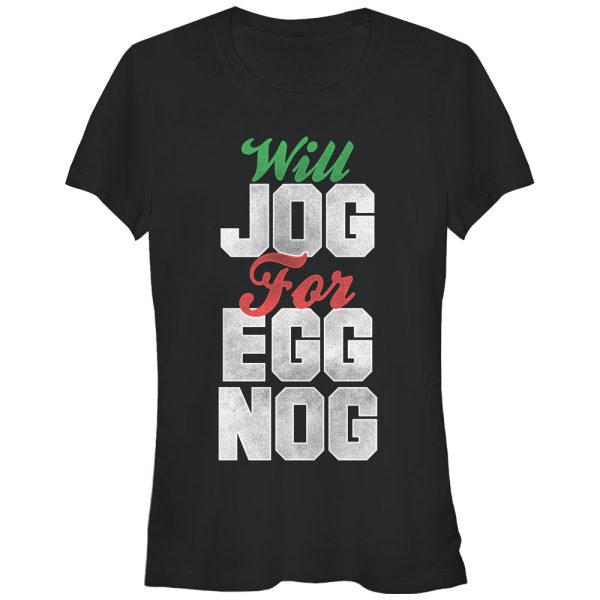 Junior_s CHIN UP Christmas Jog for Egg Nog T-Shirt