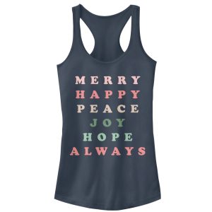 Junior_s CHIN UP Christmas Joy Always Racerback Tank Top