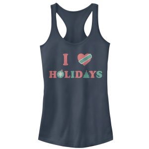 Junior_s CHIN UP Christmas Love Holidays Racerback Tank Top