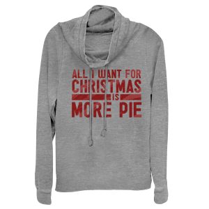 Junior_s CHIN UP Christmas More Pie Cowl Neck Sweatshirt