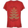 Junior_s CHIN UP Christmas Mustache Tree T-Shirt
