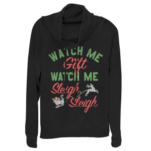 Junior_s CHIN UP Christmas Watch Me Sleigh Cowl Neck Sweatshirt