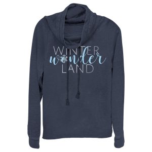 Junior_s CHIN UP Christmas Winter Wonderland Cowl Neck Sweatshirt