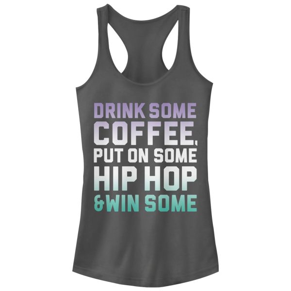 Junior_s CHIN UP Coffee and Hip Hop Racerback Tank Top