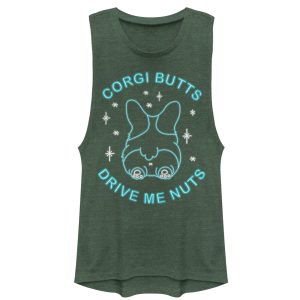 Junior_s CHIN UP Corgi Butts Drive Me Nuts Festival Muscle Tee