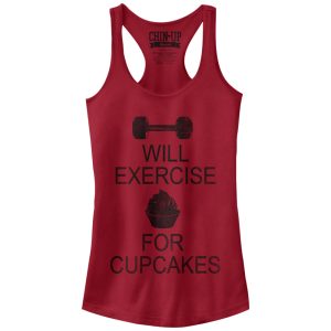 Junior_s CHIN UP Cupcake Racerback Tank Top