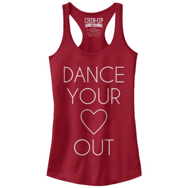 Junior_s CHIN UP Dance Your Heart Out Racerback Tank Top