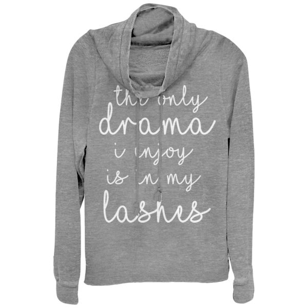 Junior_s CHIN UP Drama Lashes Cowl Neck Sweatshirt