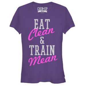 Junior_s CHIN UP Eat Clean Train Mean T-Shirt